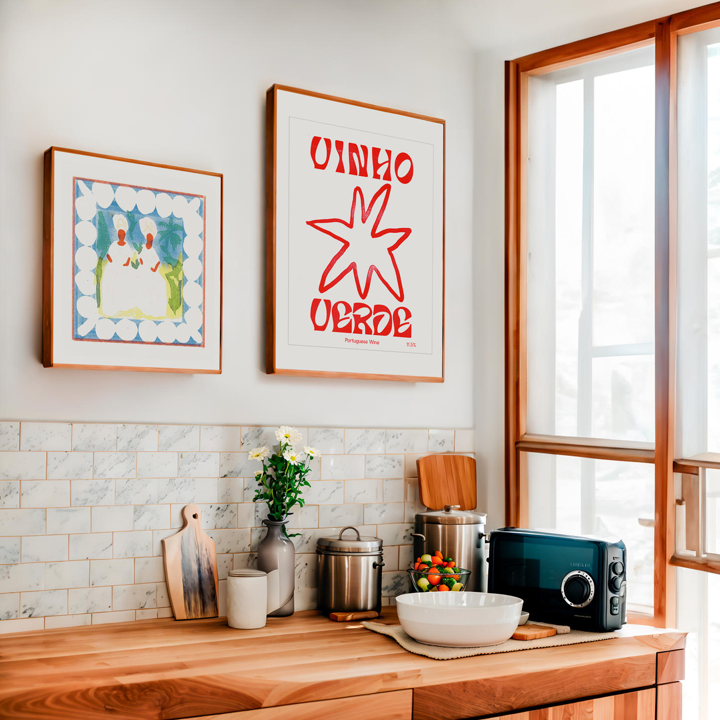 Handgemaakte wijn posters uit Portugal